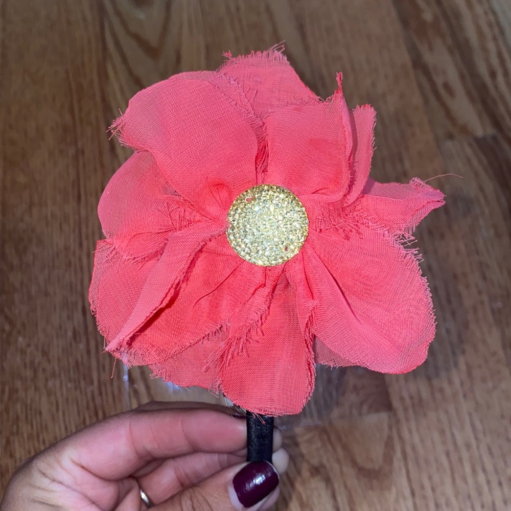 Pink Flower headband! Handmade it in the USA!